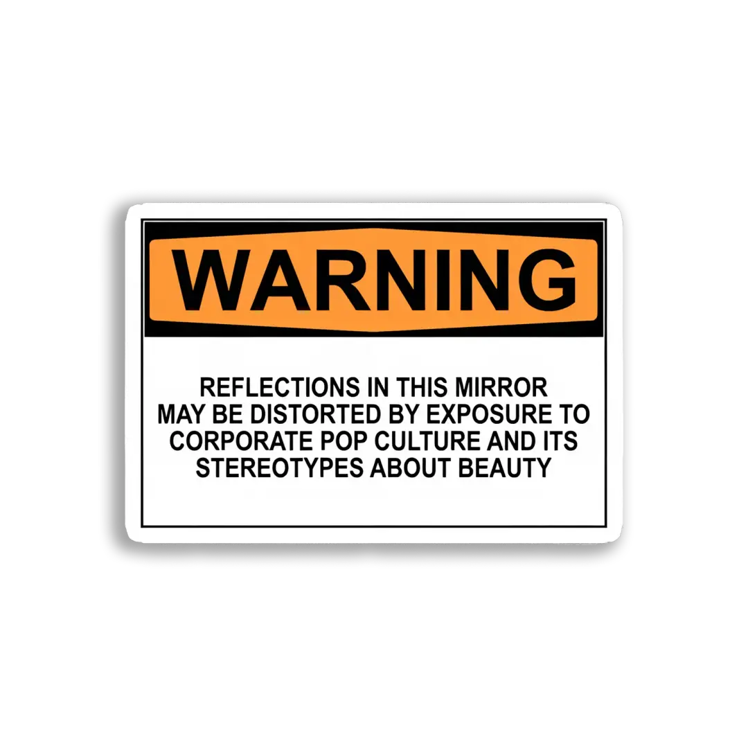 Warning Reflections May Be Distorted Sticker