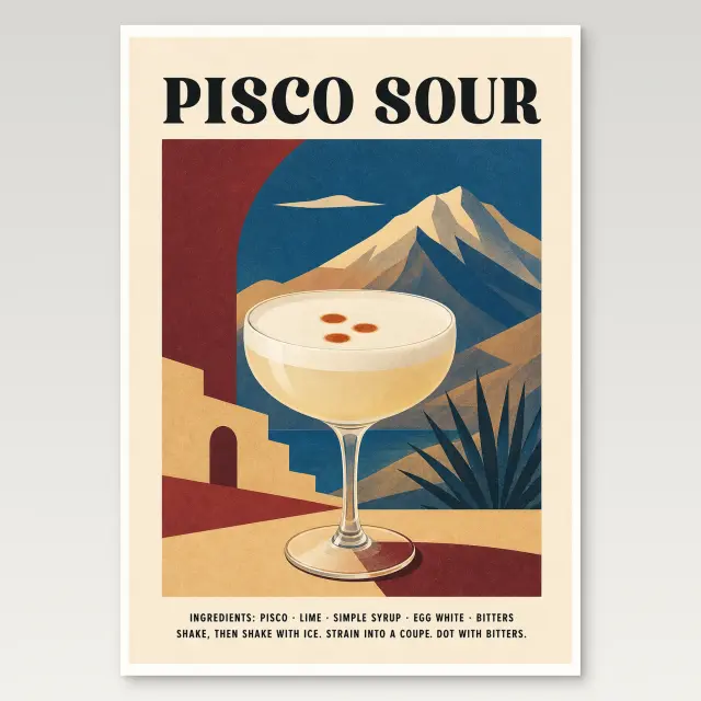 ملصق فني Pisco Sour