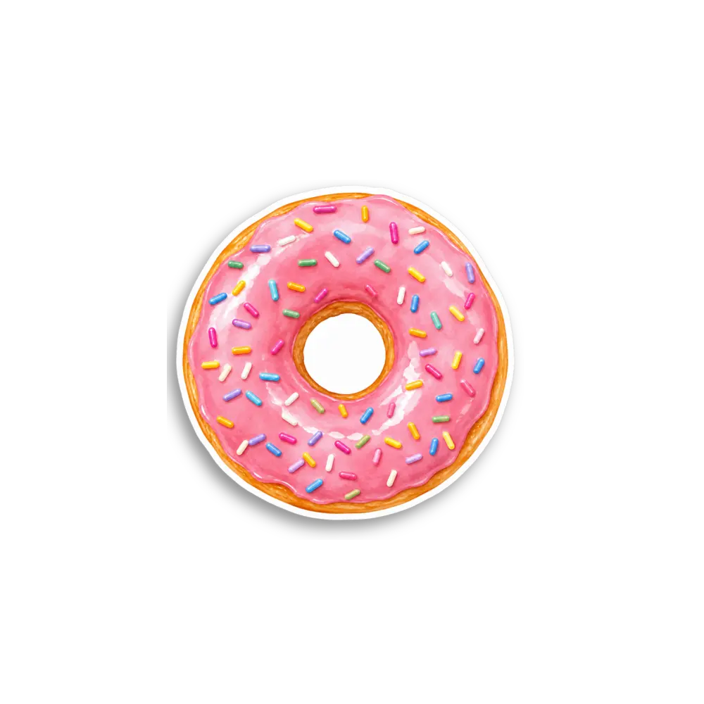 Rosa Donut Sticker