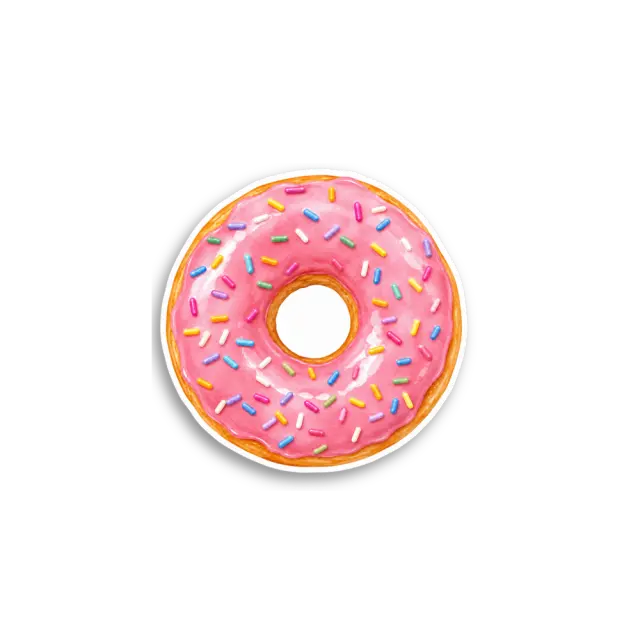 Pink Donut Sticker