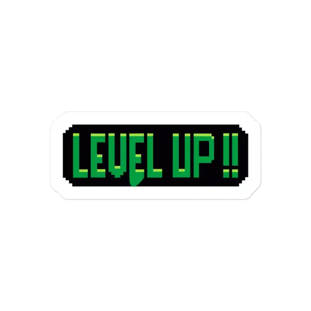 Pixel Level Up Sticker
