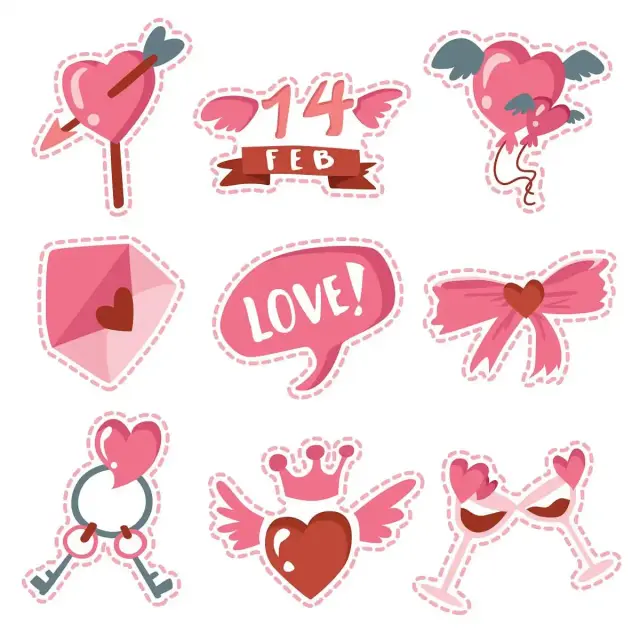 Valentinstag-Liebes-Sticker