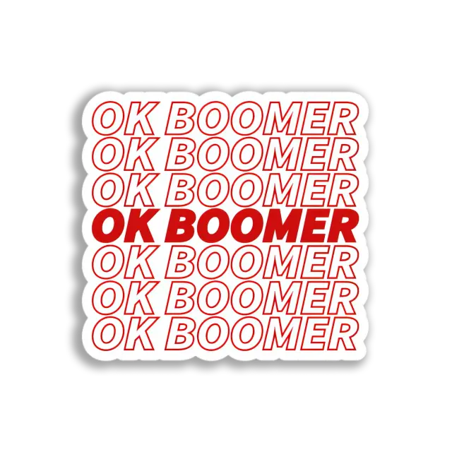 OK Boomer Stapel-Sticker