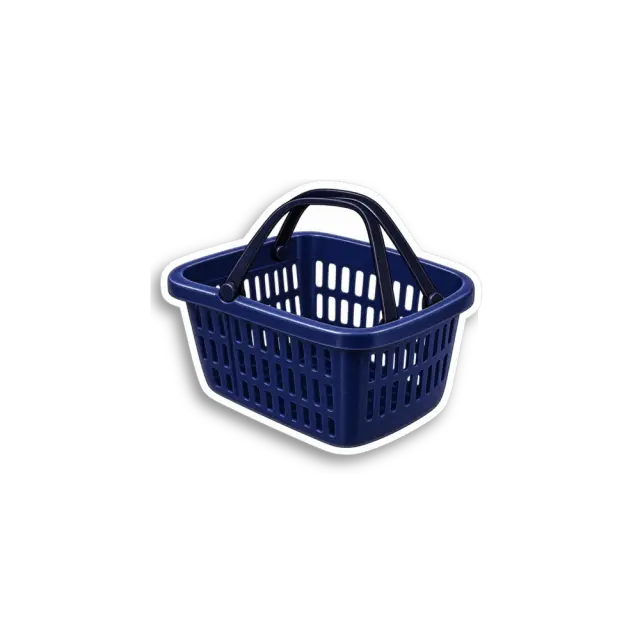 Blue Shopping Basket Sticker