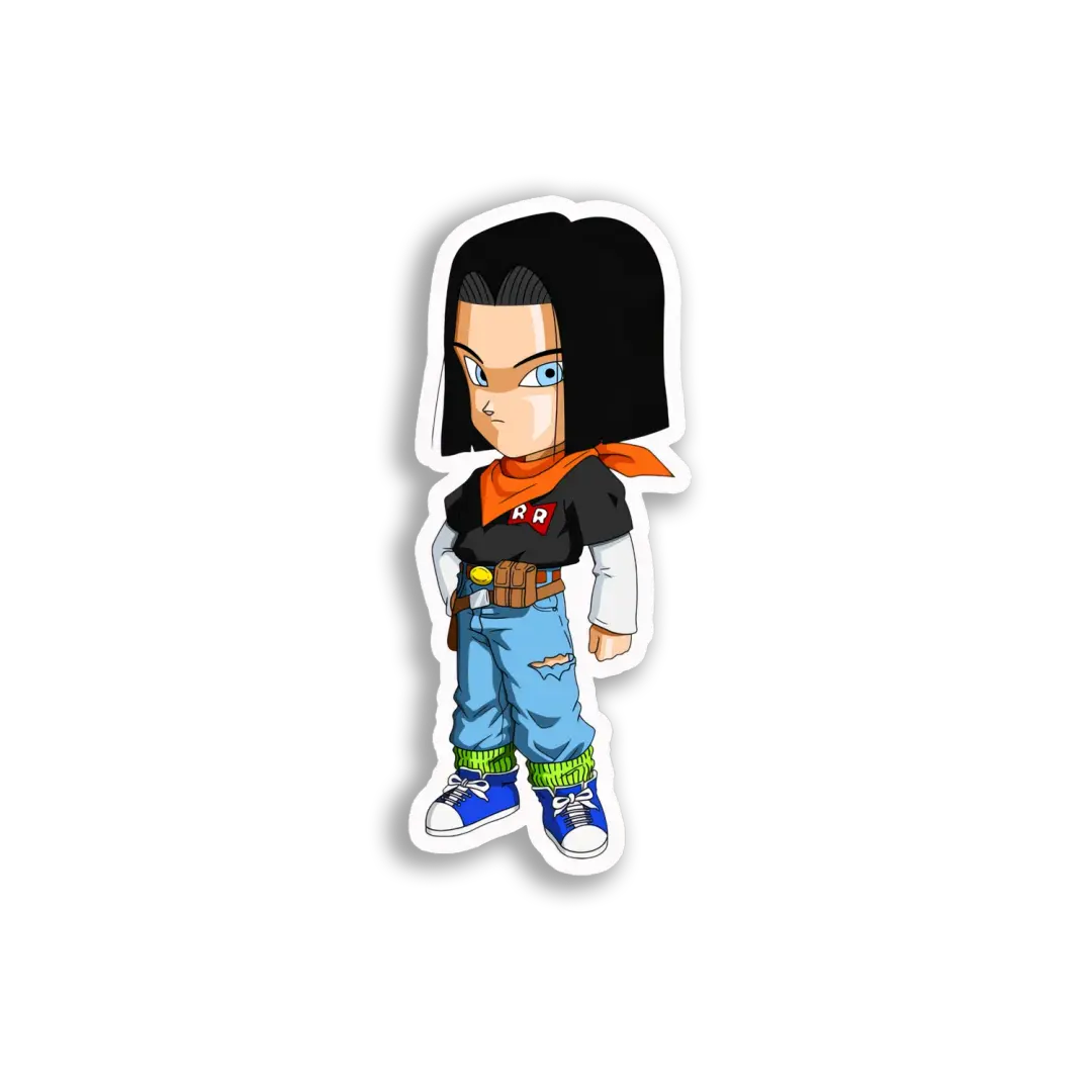 Android 17 Chibi-Kunst-Sticker