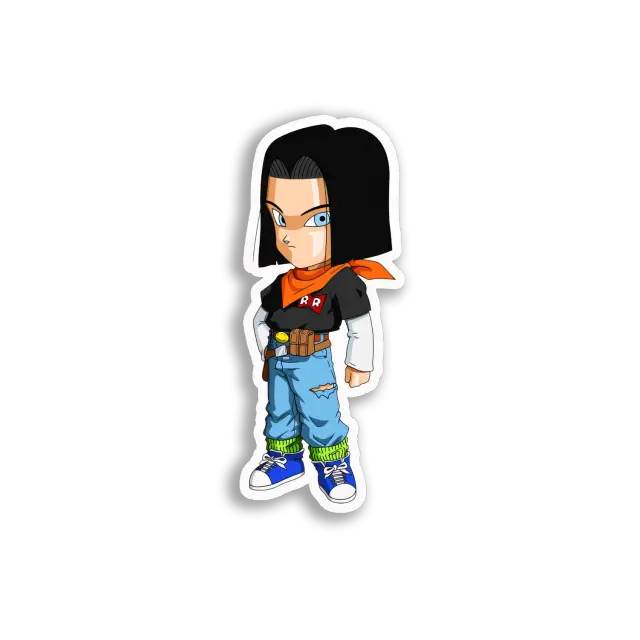 Android 17 Chibi-Kunst-Sticker
