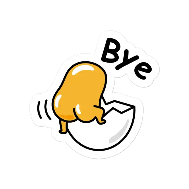 Gudetama Tschüss Sticker