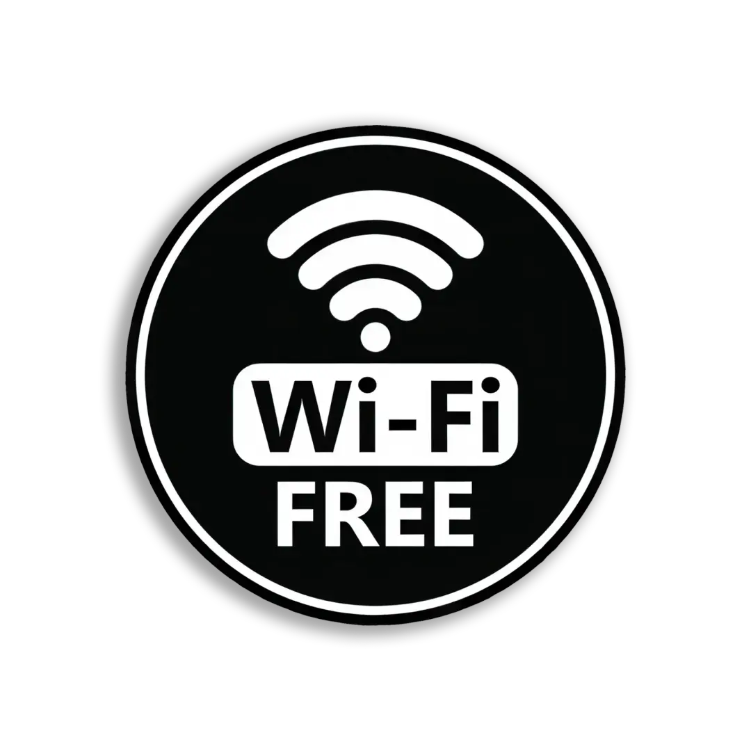 Free Wi-Fi Symbol and Text Sticker