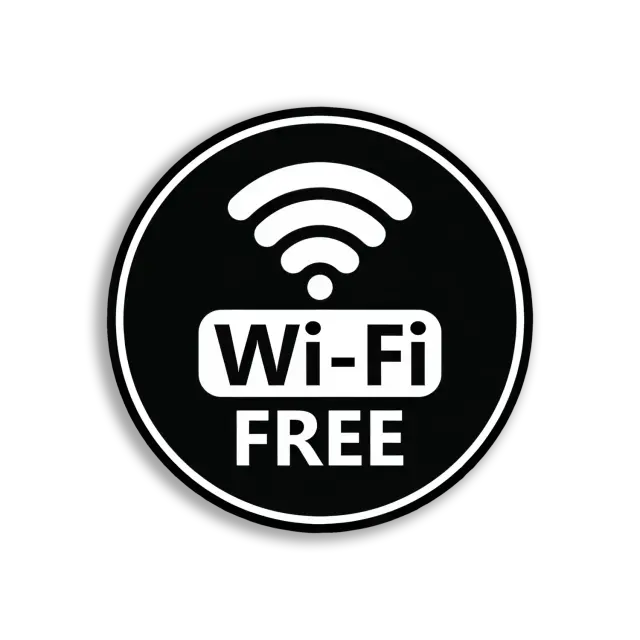 Kostenloses WLAN Symbol und Text Sticker