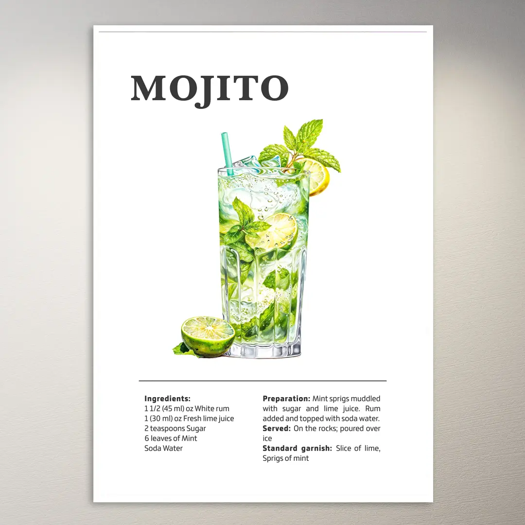 ملصق فني Mojito منعش