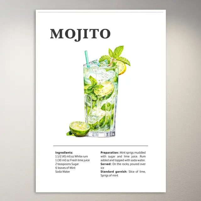ملصق فني Mojito منعش