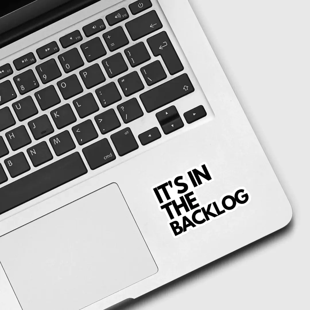 Steht im Backlog Agile-Sticker
