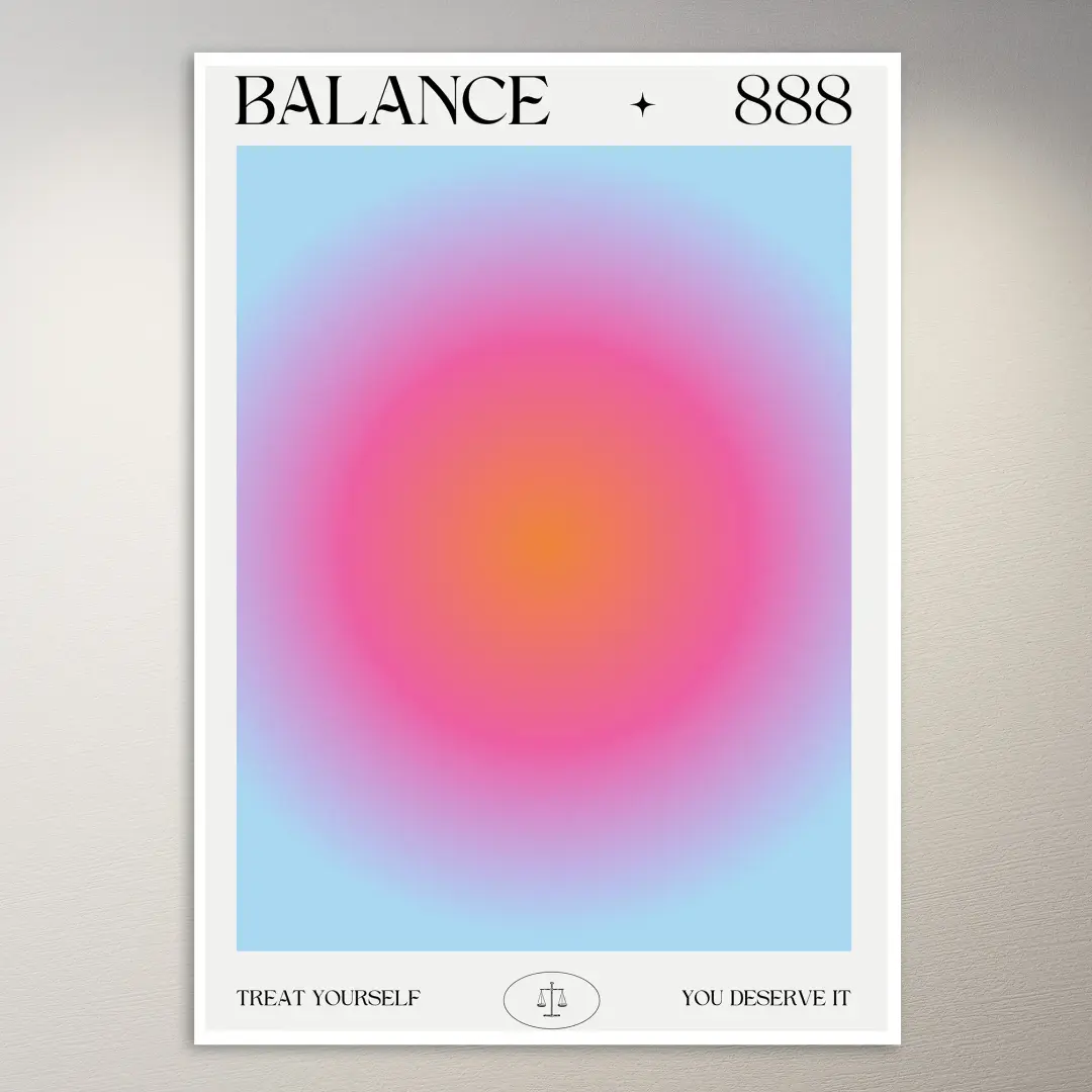 Balance 888 | Positvity Poster | Aesthetic Poster
