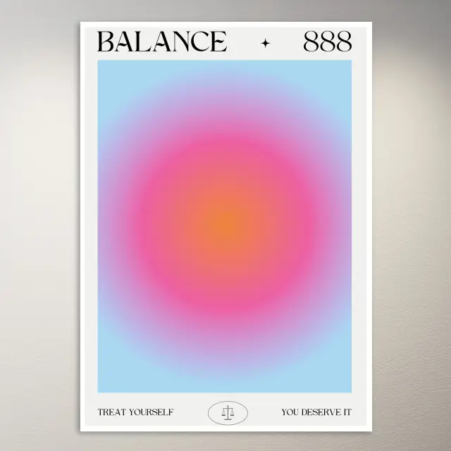Balance 888 | Positvity Poster | Aesthetic Poster