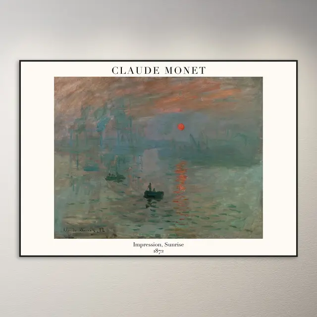 Claude Monet Impression, Sunrise Poster