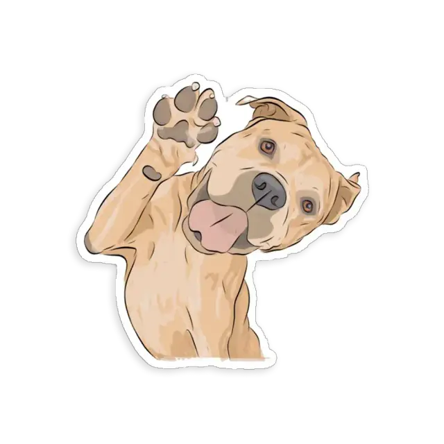 Winkender Hund Sticker