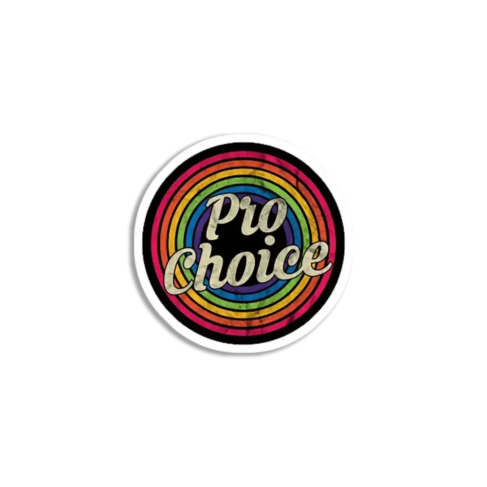 Pegatina arcoíris Pro-Choice