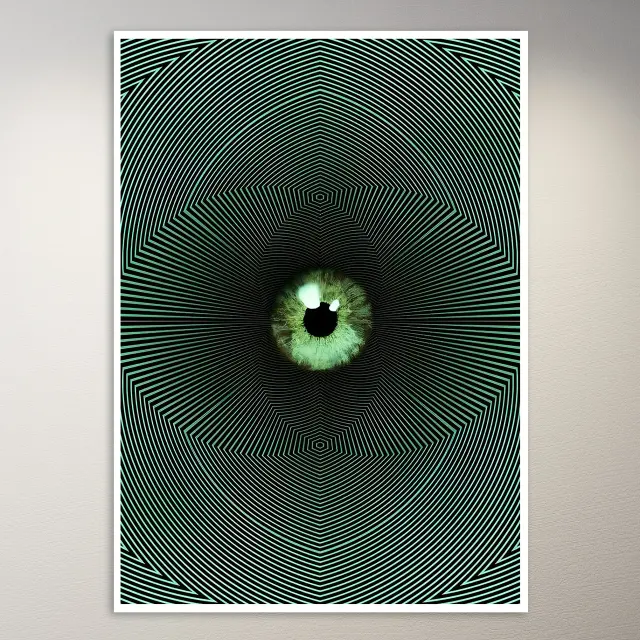 Psychedelische optische Täuschung Poster