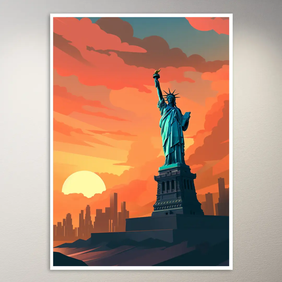 Die Freiheitsstatue Poster