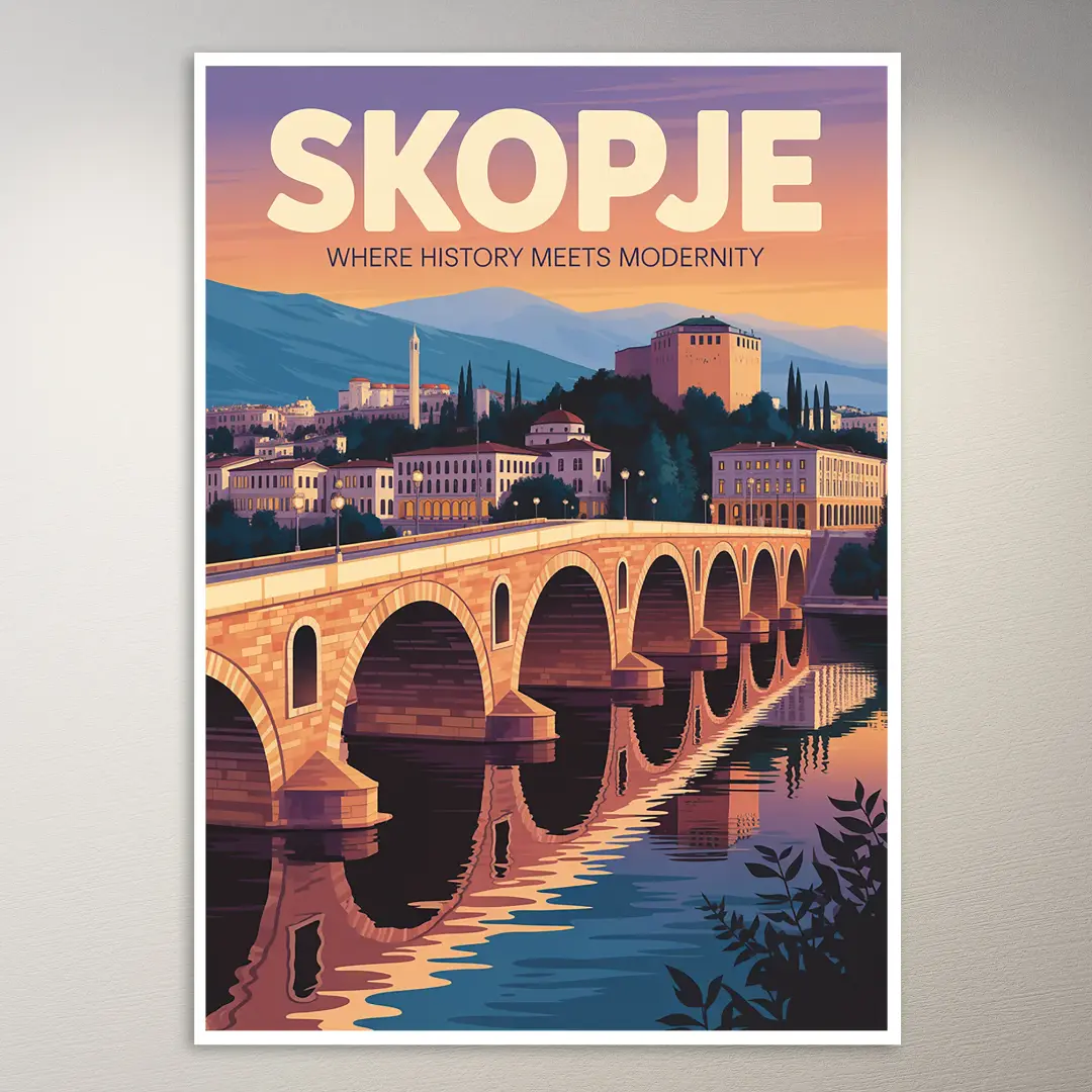 Skopje Reiseposter