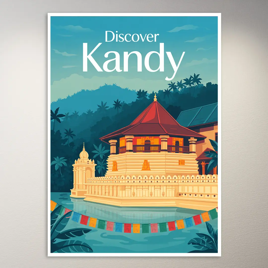 Kandy Travel Poster