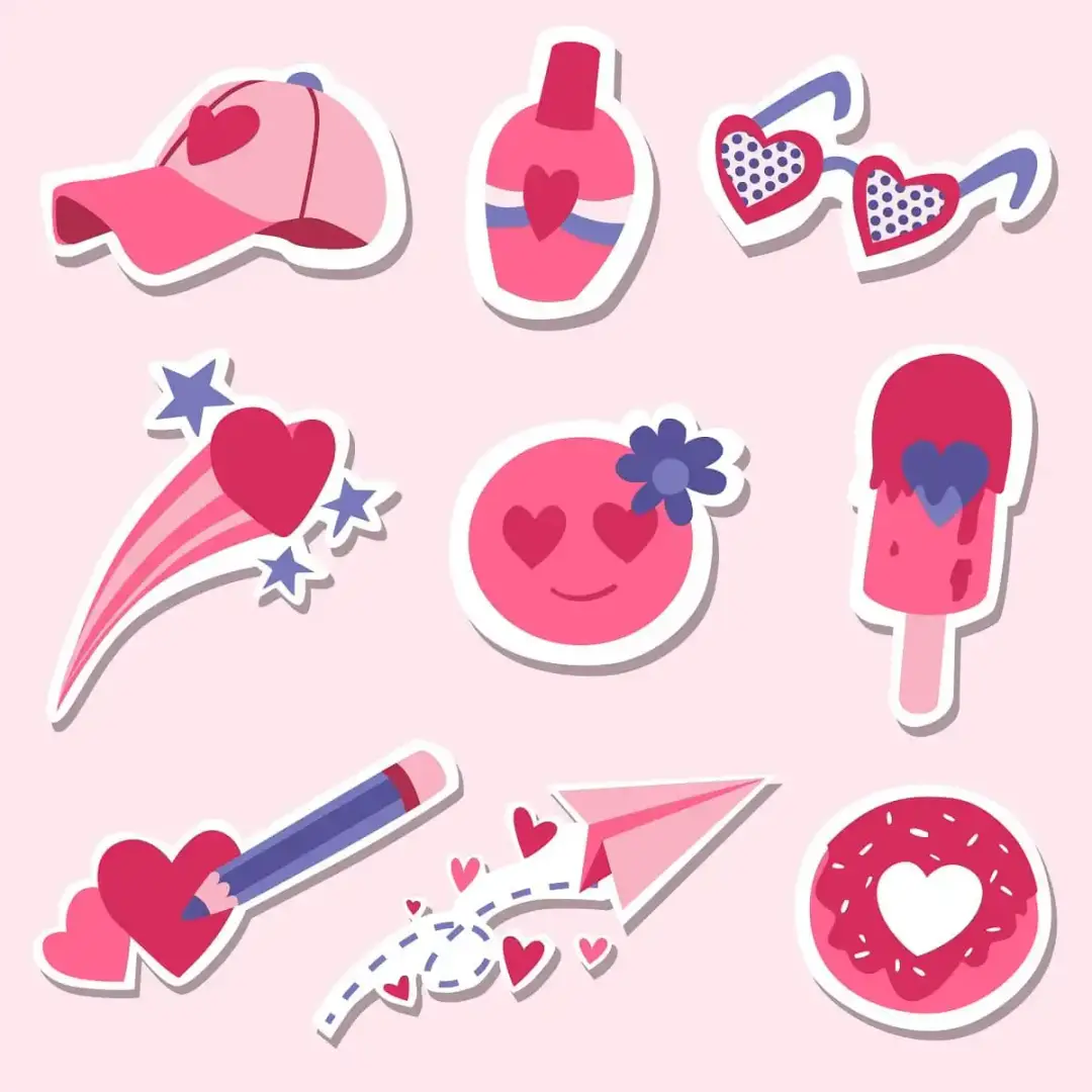 Valentinstag-Sticker