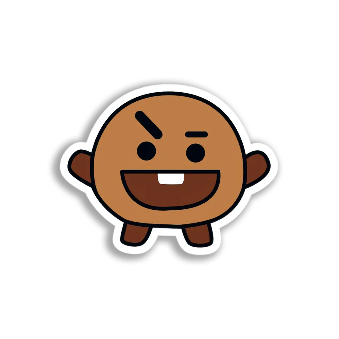 BT21 Brown Character Sticker