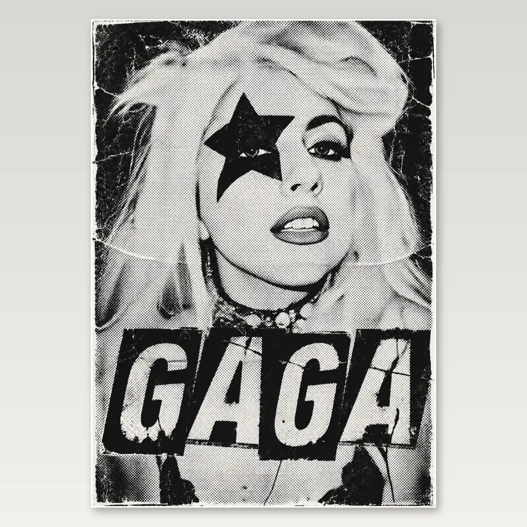 Gaga Star Eye A4 Poster