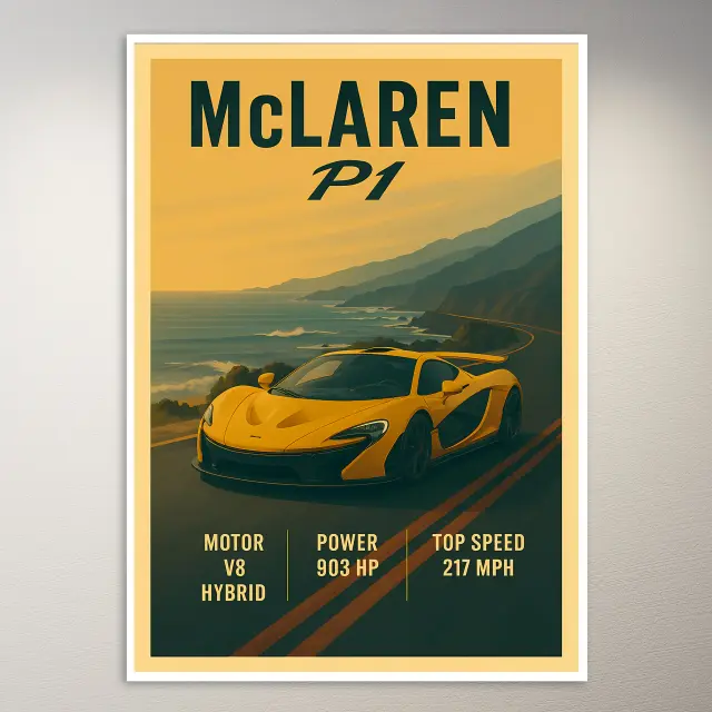 McLaren P1 Roadster Poster