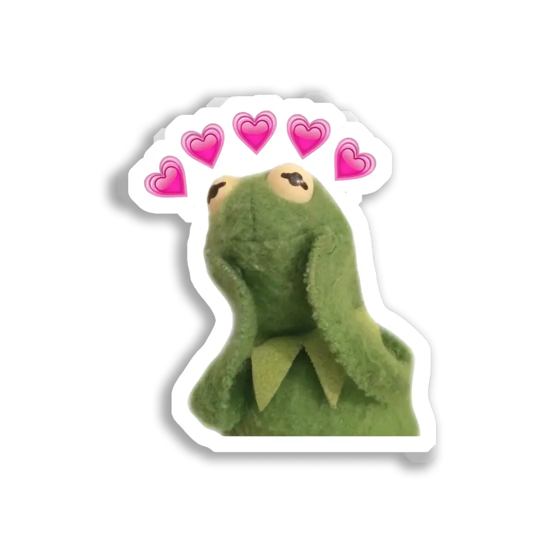 สติกเกอร์ Kermit the Frog กับหัวใจ