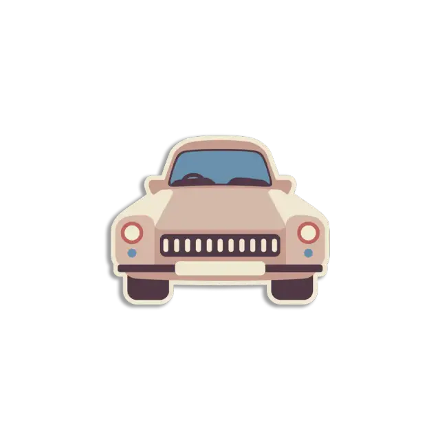 Vintage Car Sticker