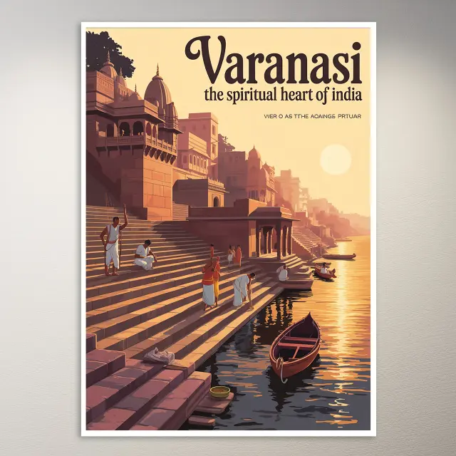 Varanasi Reiseposter
