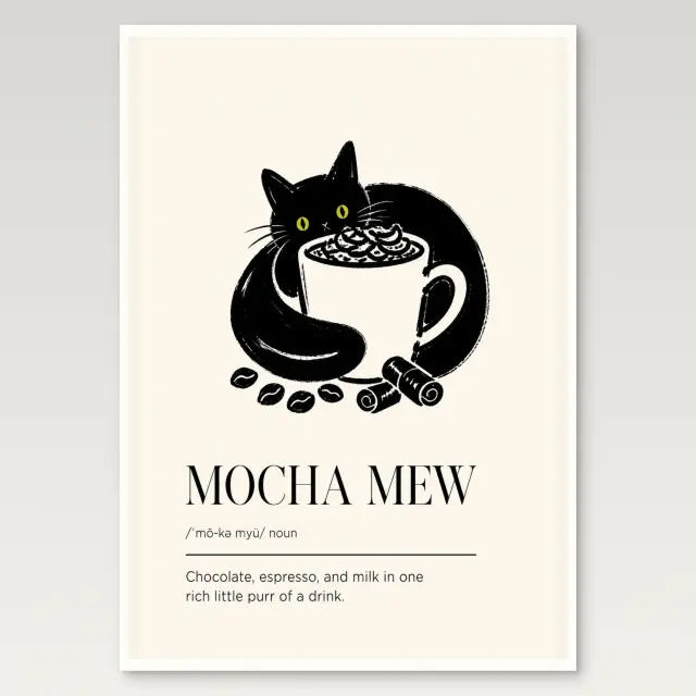 Mocha-Miau Poster