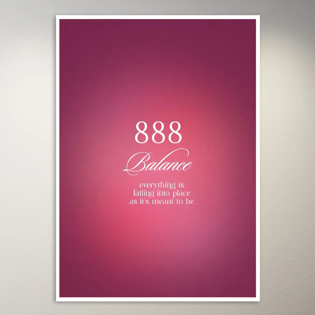 888 Balance – alles fügt sich Poster