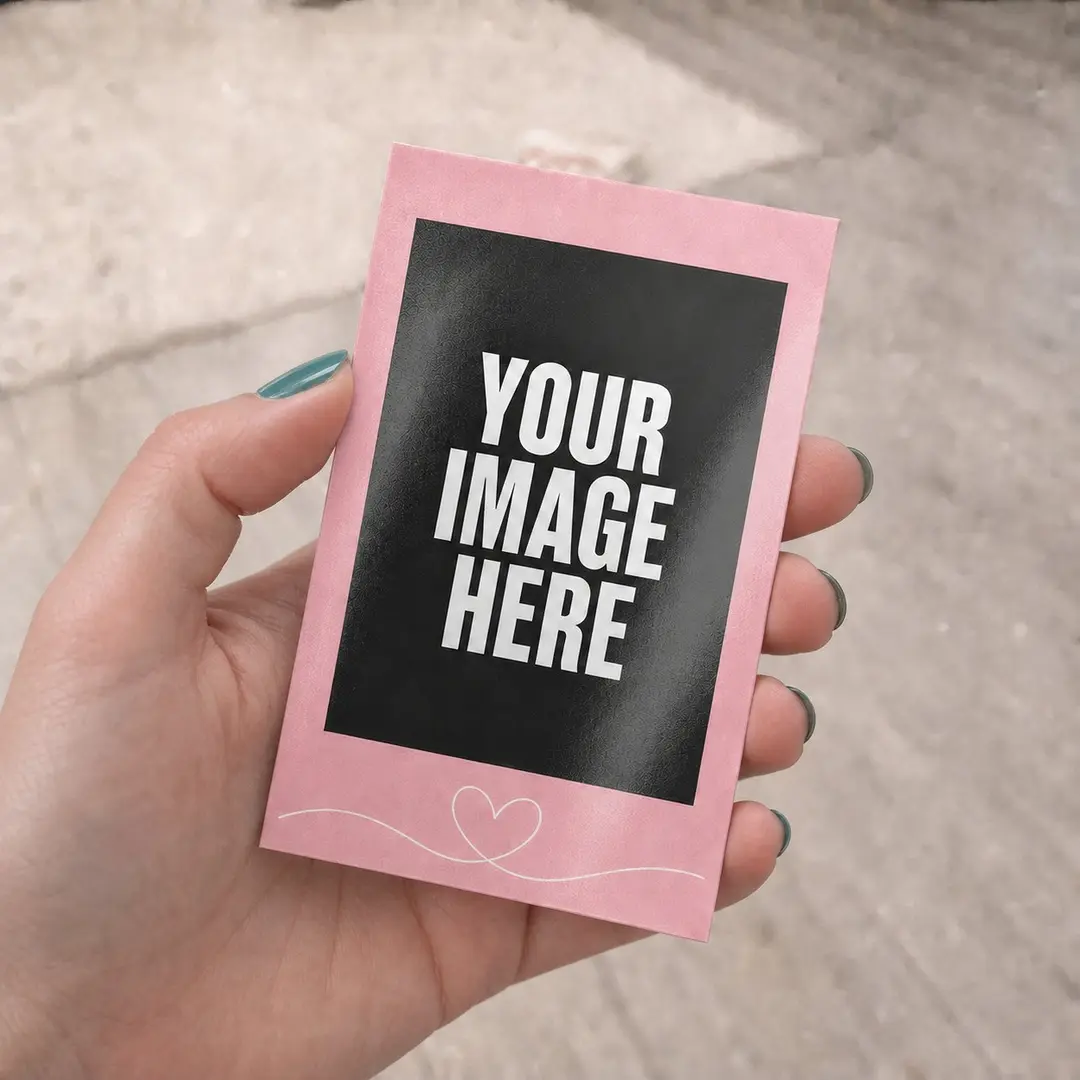 Mini Blush Pink Heart Polaroids