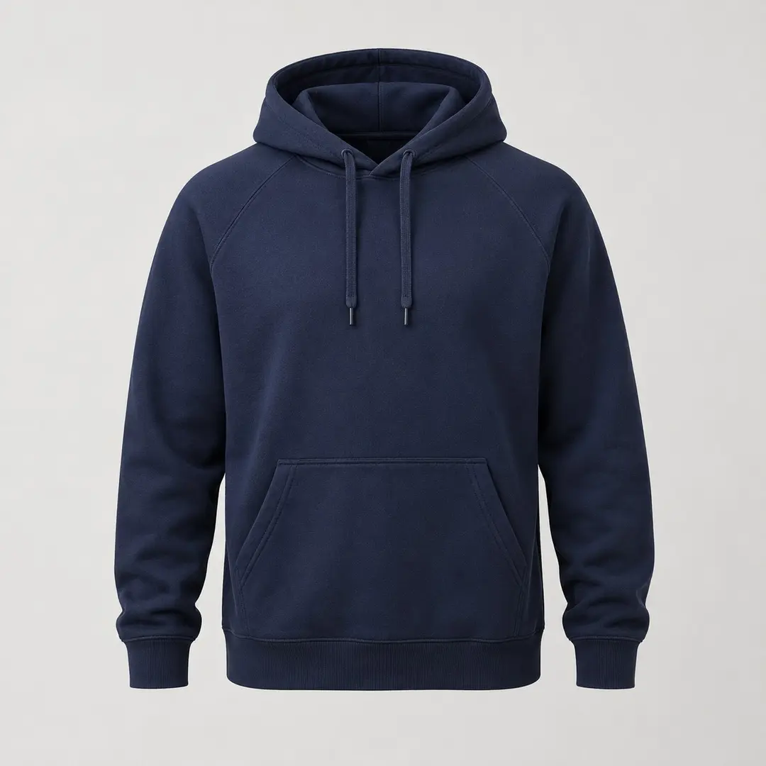 Tram Line Raglan Hoodie in Navy