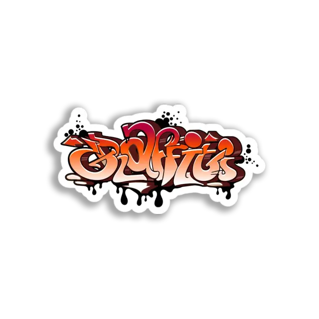 Text im Graffiti-Stil Sticker