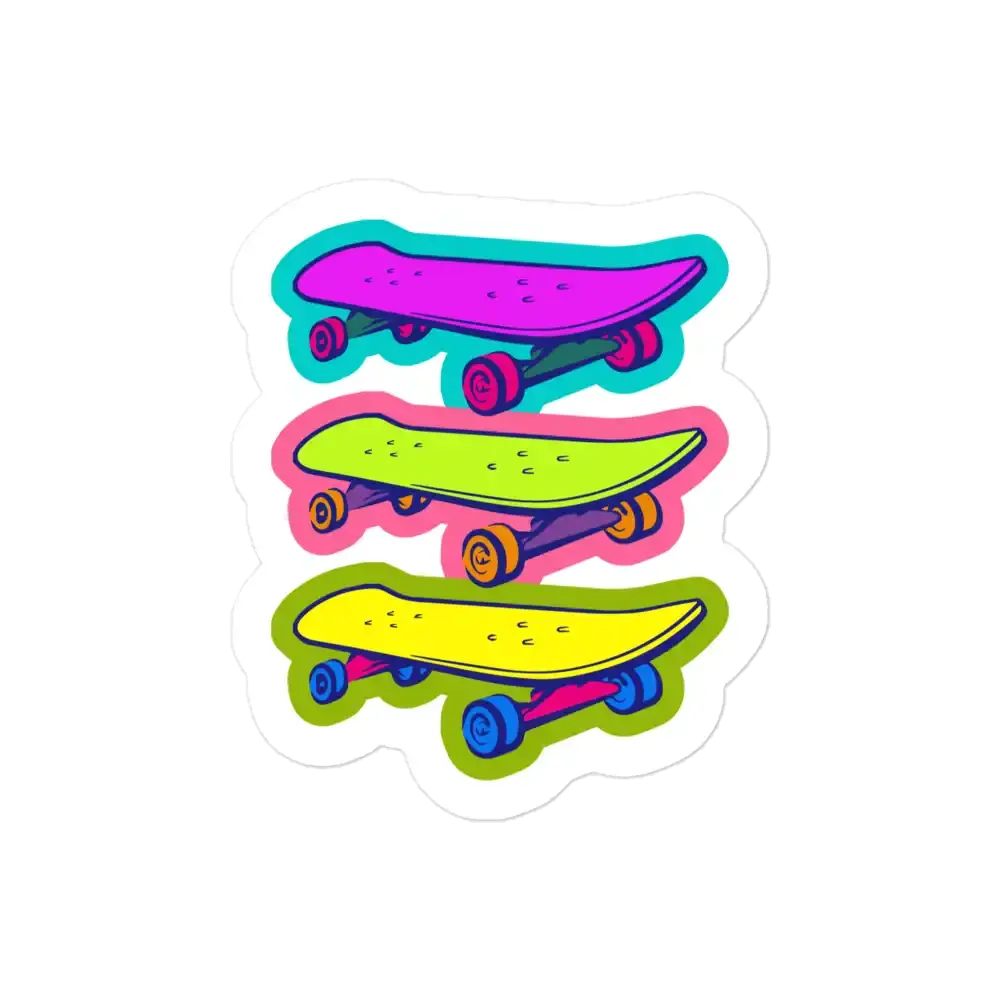Pop Art Style Skateboard Sticker