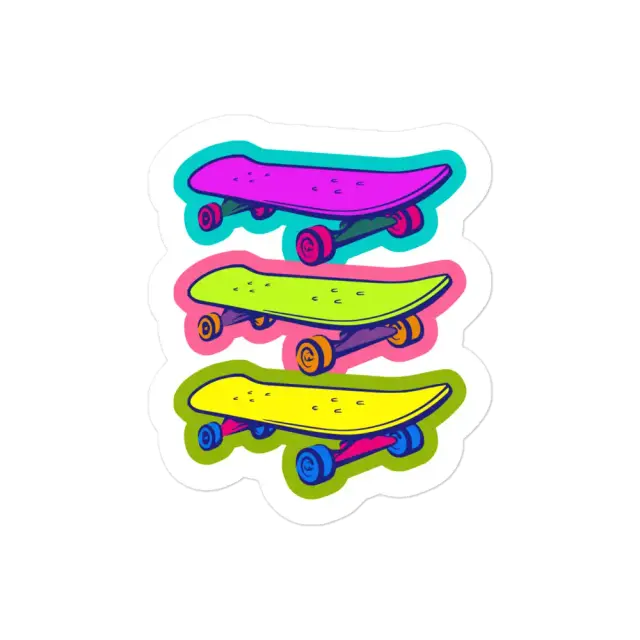 Pop Art Style Skateboard Sticker