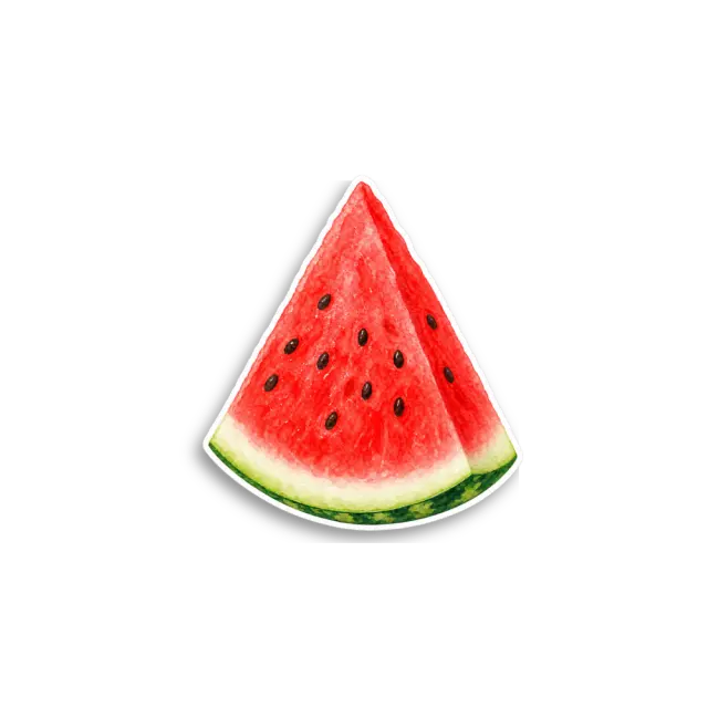 Wassermelonenscheibe-Sticker
