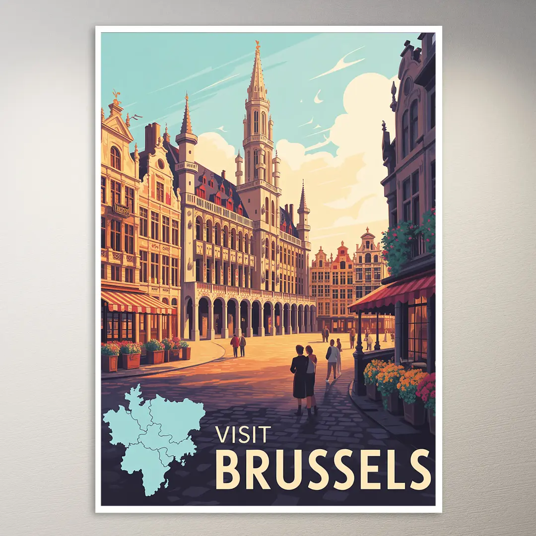 Brüssel Reiseposter