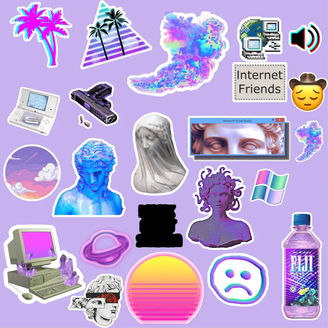 Lila Ästhetik-Sticker