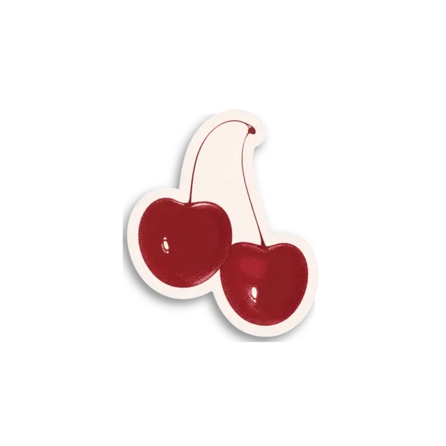 Burgunderrote Kirschen Sticker
