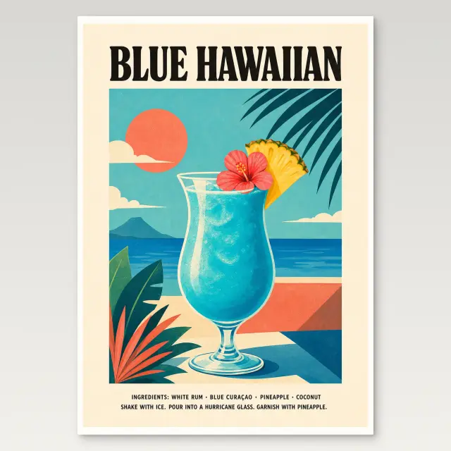 ملصق فني Blue Hawaiian