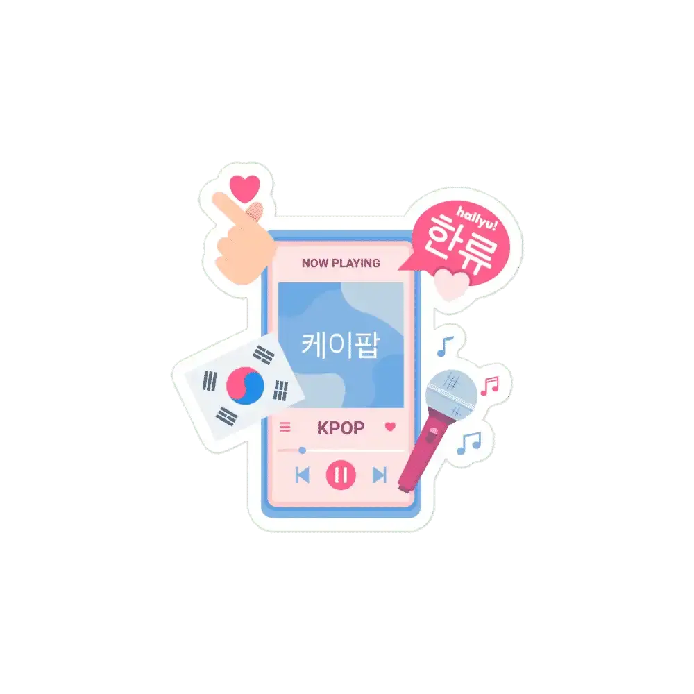 K-Pop Musik-Player Sticker