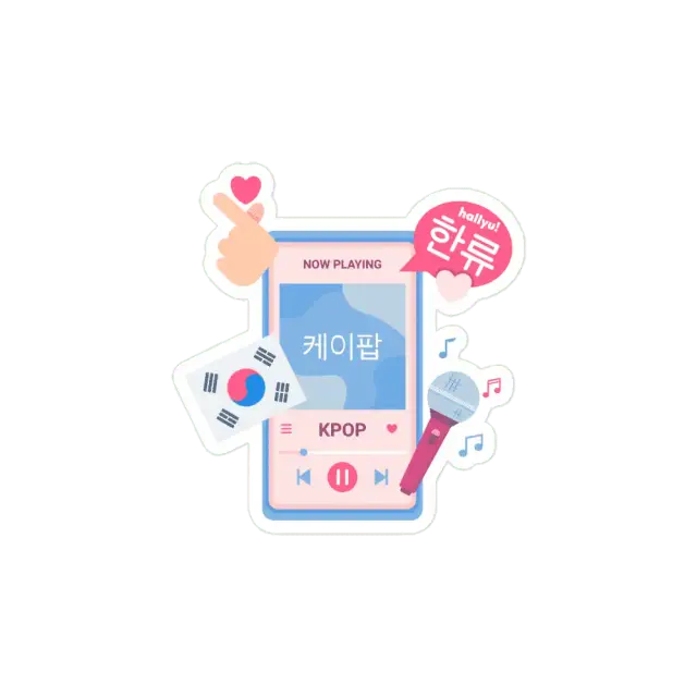 K-Pop Music Players Sticker