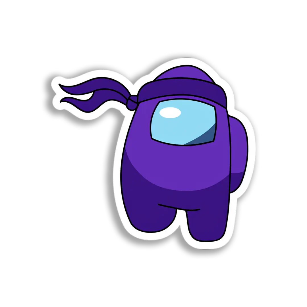 Purple Among Us Ninja Sticker