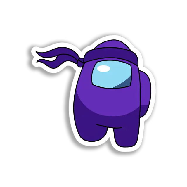Purple Among Us Ninja Sticker