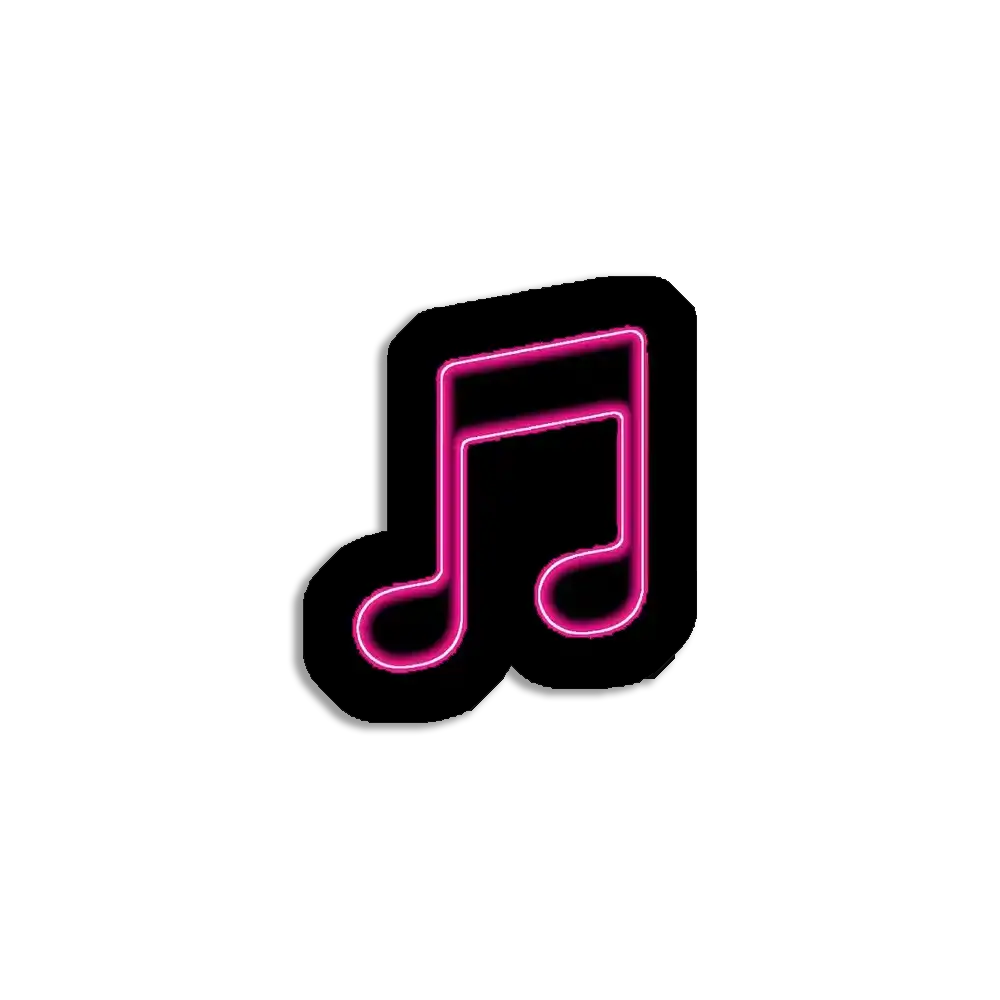 Neon Musik-Schild Sticker