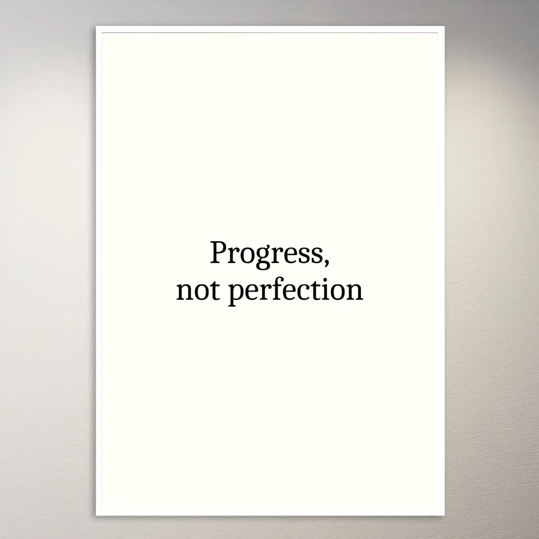 Póster de pared con frase motivacional